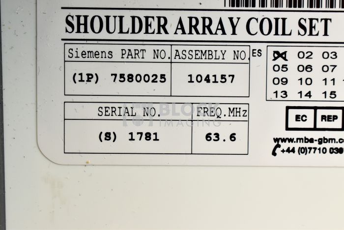 7580025 Baseplate Shoulder Array for Siemens Closed MRI | Block 